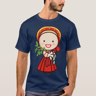 T-shirt Cute traditionnelle russe village fille toon