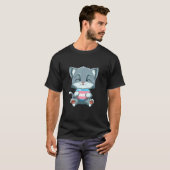 T-shirt Cute Transgender Pride Cat  Cat Hugging Transgende (Devant entier)