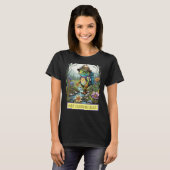 T-shirt Cute Traveler grenouille hippie forêt, Amateurs de (Devant entier)