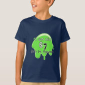 T-shirt Cute Trending Slime 6 7 Green Personalize Kids (Devant)