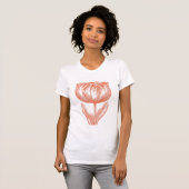 T-shirt Cute Tulipe Hollandaise Flore Dessin rose Orange (Devant entier)