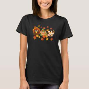T-shirt Cute Turkey Autism Awareness Puzzle Pumkin for th