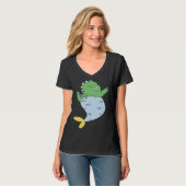 T-shirt Cute Tyrannosaurus Merlady (Devant entier)