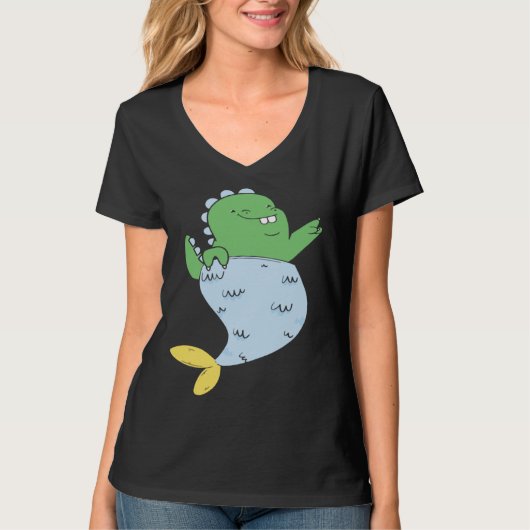 T-shirt Cute Tyrannosaurus Merlady (Devant)