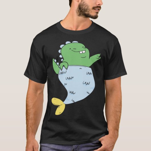 T-shirt Cute Tyrannosaurus Merlady (Devant)