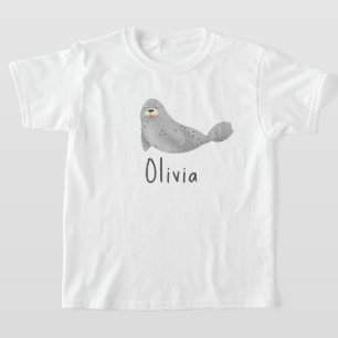 T-shirt Cute Under the Sea Ocean Seal and Name