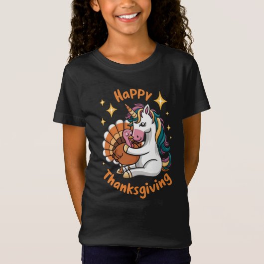 T-Shirt Cute Unicorn Accrocs Turquie Bons thanksgivings fi (Devant)