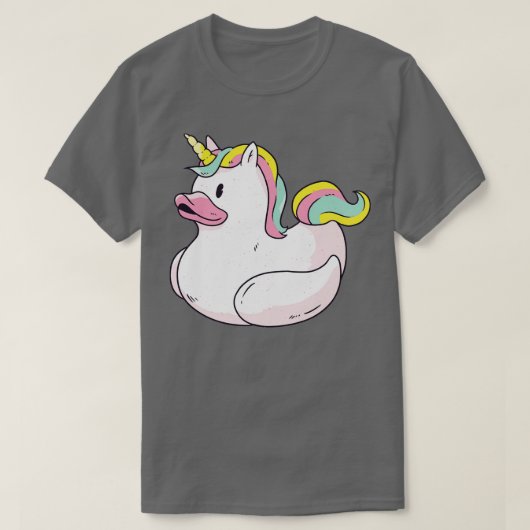 T-shirt Cute Unicorn Caoutchouc Ducky (Design devant)