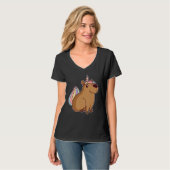 T-shirt Cute Unicorn Capybara (Devant entier)