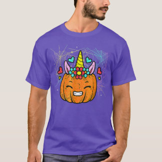 T-shirt Cute Unicorn Citrouille drôle Costume d'Halloween