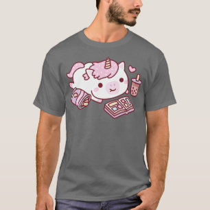 T-shirt Cute Unicorn g Avec Chips Et Boba Tea