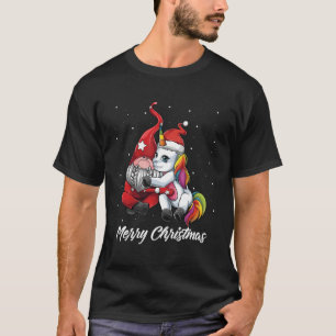 T-shirt Cute Unicorn Hugs Gnome Merry 2020 Filles Enfants 