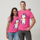 T-shirt Cute Unicorn Lecture Flûte (Unisexe)