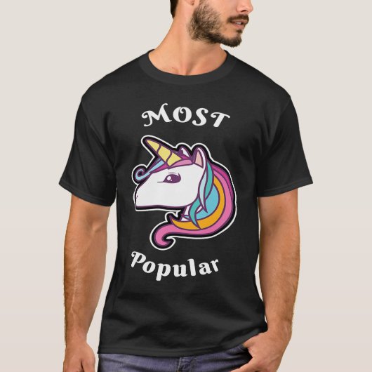 T-shirt Cute unicorn most popular (Devant)