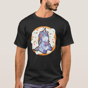 T-shirt Cute Unicorn Nap Sweet Donut Doughnut Food Party