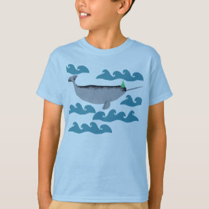 T-shirt Cute Unicorn Narwhal Whaley Sea Kids  