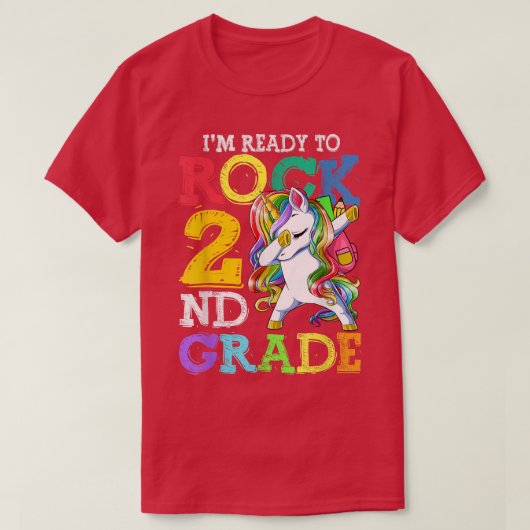 T-shirt Cute Unicorn Prêt À Rock 2ème Classe (Design devant)