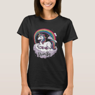 T-shirt Cute Unicorn sur Cloud Rainbow Dream Big pour Unic