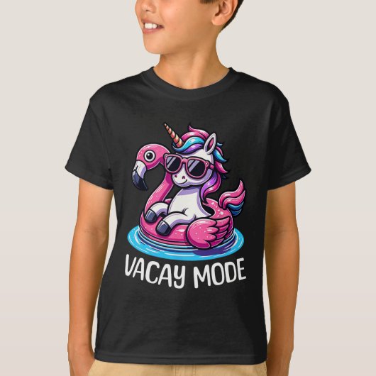 T-shirt Cute Unicorn Vacay Mode Amusant Famille Vacances E (Devant)