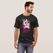 T-shirt Cute Unicorn Valentine Coeurs Drôle Cadeaux pour l (Devant entier)