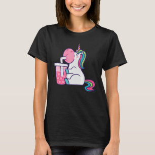 T-shirt Cute Unicorne Avec Boba Bubble Milk Tea
