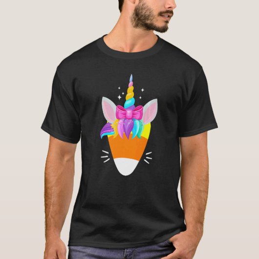 T-shirt Cute Unicorne Bonbons Cone Trick Ou Traiter Hallow (Devant)