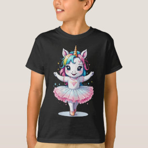 T-shirt Cute Unique Et Moderne Unicorn Ballet Et Ballerin