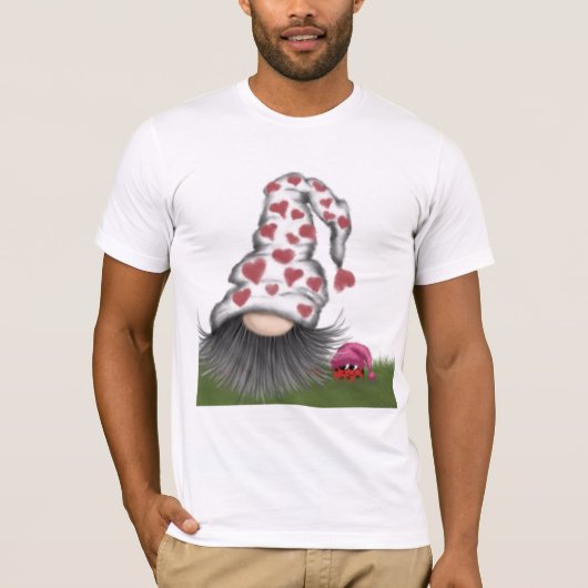 T-shirt Cute Valentine Gnome (Devant)