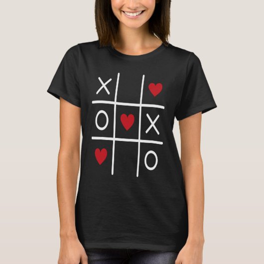 T-shirt Cute Valentine Hearts Game Valentine's Day Romance (Devant)