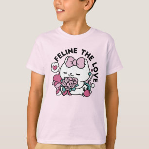 T-shirt Cute Valentine's Cat Design - Feline the Love
