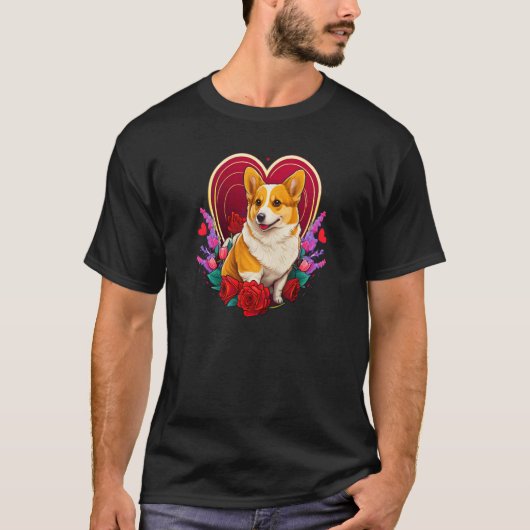 T-shirt Cute Valentines Corgi Cool Pembroke Welsh Corgi  1 (Devant)