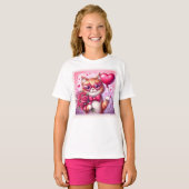 T-shirt Cute Valentine's day cat/chaton (Devant entier)