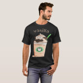 T-shirt Cute Vanilla Brown Cat Animals Pet Catpuccino Coff (Devant entier)