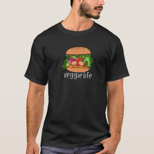 T-shirt Cute Vegan - Veggie Life - Veggie Burger