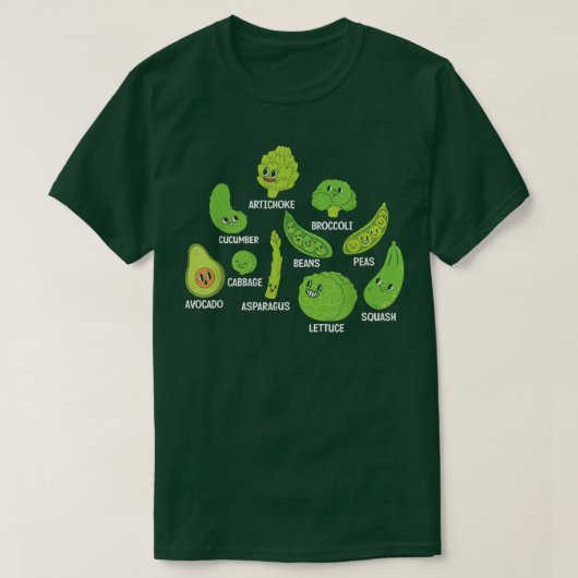 T-shirt Cute Vegetable Graphisme Vegan Food Veggie Diet (Design devant)