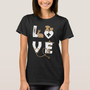 T-shirt Cute Vet Tech Aimer Animaux Vétérinaires Technicie
