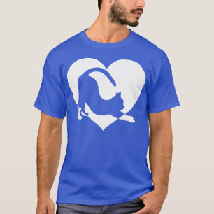 T-shirt Cute vintage Qui aime Chats Chats Noir chat Drôle