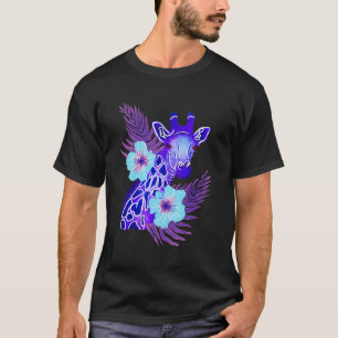 T-shirt Cute violet Giraffe Jungle Safari Animal Africain