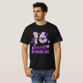 T-shirt Cute violet noir sucré 16 Style I 16e anniversaire (Devant entier)