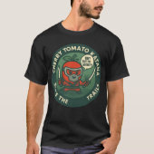 T-shirt Cute Warrior Cherry Tomato Japanese Theme (Devant)