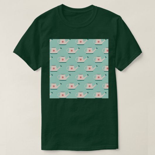 T-shirt Cute watering cans pattern (Design devant)