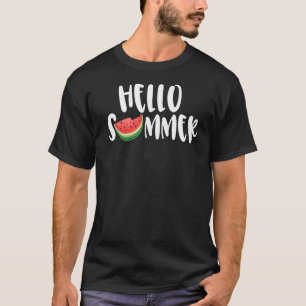 T-shirt Cute Watermelon Bonjour Fruit été Vacatio Vintage
