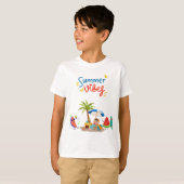 T-shirt  Cute Watermelon Characters Relaxing Under a Palm  (Devant entier)