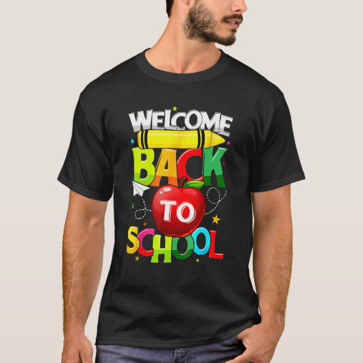 T-shirt Cute Welcome Back To School  Student Teacher Women (Devant)