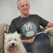 T-shirt Cute West Highland Blanc Terrier Style Rétro