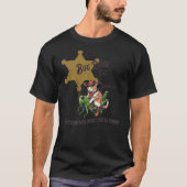 T-shirt Cute Western Cowboy Tabby Cat Riding A Bug Grassho (Devant)
