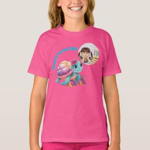 T-shirt Cute Whimsical Floral Tortue photo Anniversaire