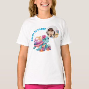 T-shirt Cute Whimsical Floral Tortue photo Anniversaire