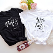 T-shirt Cute White Script Las Vegas Bachelorette Party