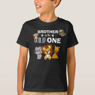 T-shirt Cute Wild One Jungle Safari Animal Brother Zoo